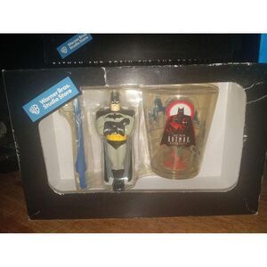 Never Opened Warner Bros. Vintage 1998 Batman‎ and Robin Cup and Toothbrush Set